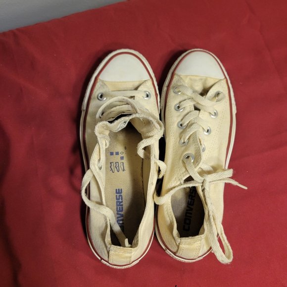 CONVERSE ALL STARS WHITE LOW TOPS - Picture 5 of 11